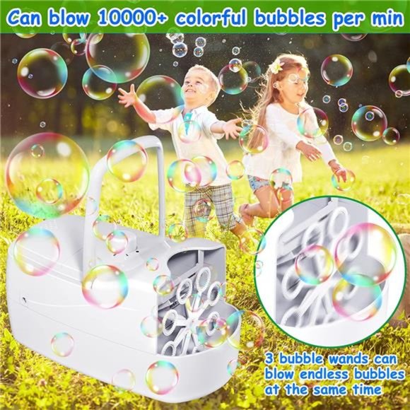 Bubble Machine, Automatic Bubble Blower Electronics Bubble Maker for Kids - Picture 2 of 6